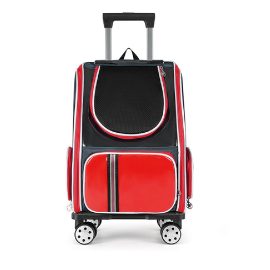 IKAROS 4 PIECE TROLEY BACKPACK RED PET BAG  33x24x46cm