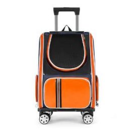 IKAROS 4 PIECE TROLEY BACKPACK ORANGE PET BAG  33x24x46cm